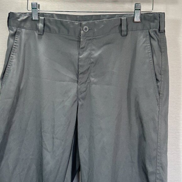 Nike Golf Pants Mens 33 Dri Fit Gray Stretch Flat Front Pockets Logo - Picture 2 of 10